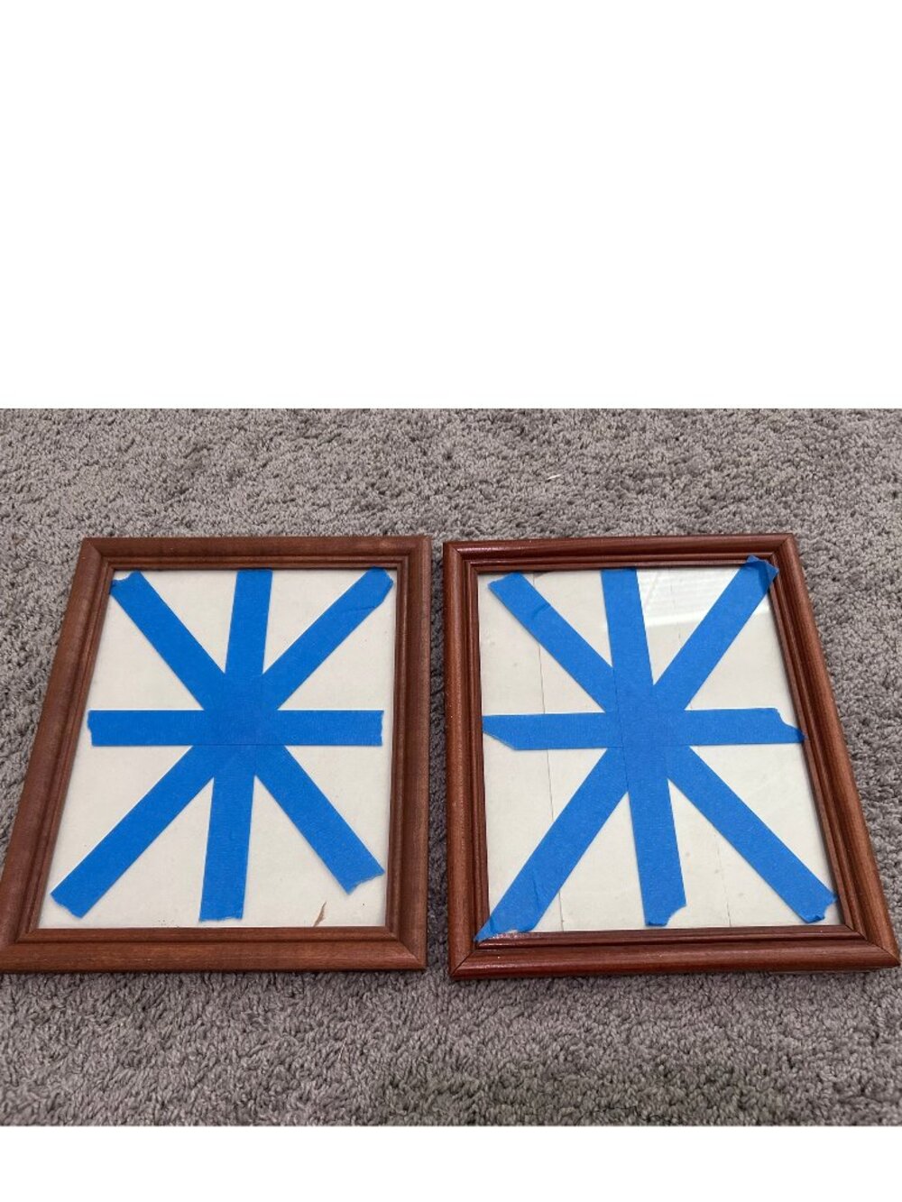 Vintage Brown Solid Wood Picture Frame 8x10 Photo Size Lot of 2 w/Glass
